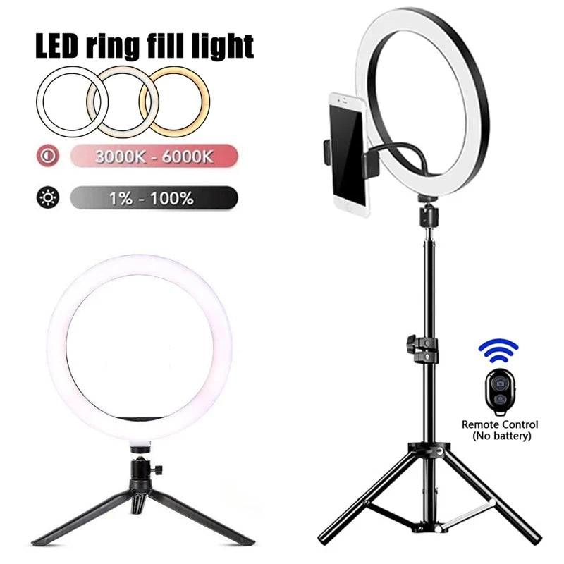 Anillo de Luz LED con Trípode