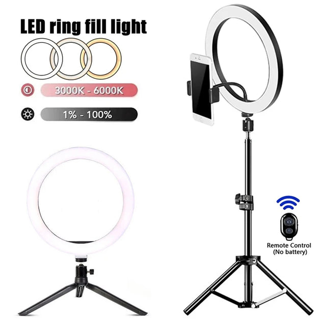 Anillo de Luz LED con Trípode