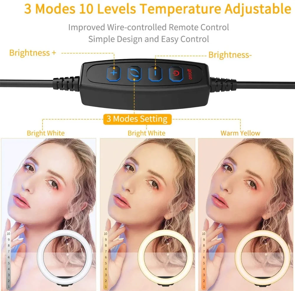Anillo de Luz LED con Trípode