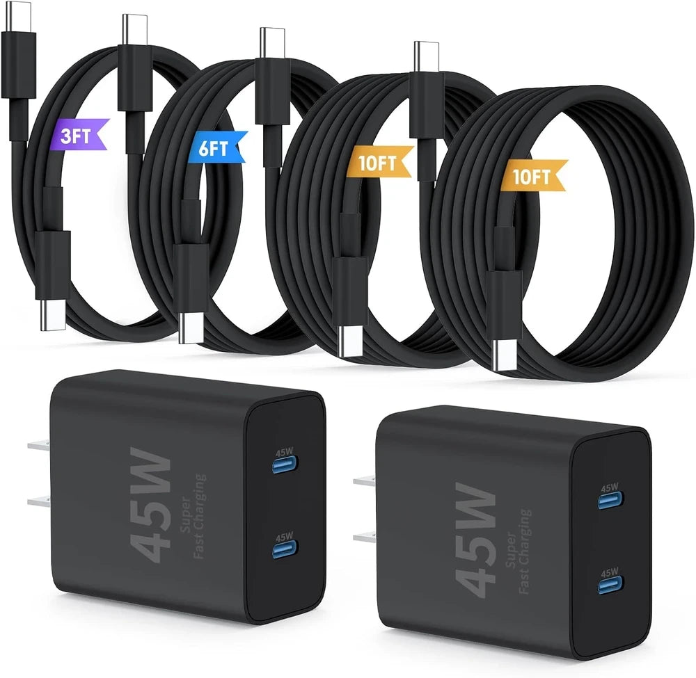 Cargador Rápido USB-C Doble Puerto