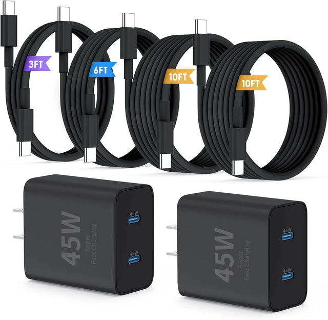 Cargador Rápido USB-C Doble Puerto