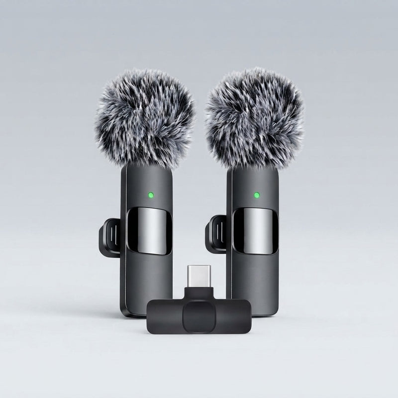 Micrófono Lavalier Inalámbrico – Sonido Profesional para Celular y Cámara
